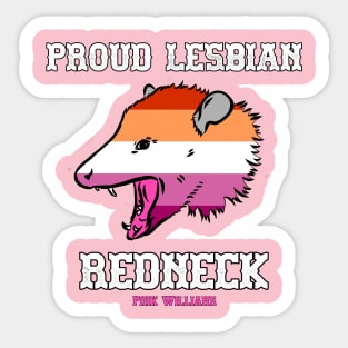 PROUD LESBIAN REDNECK Sticker